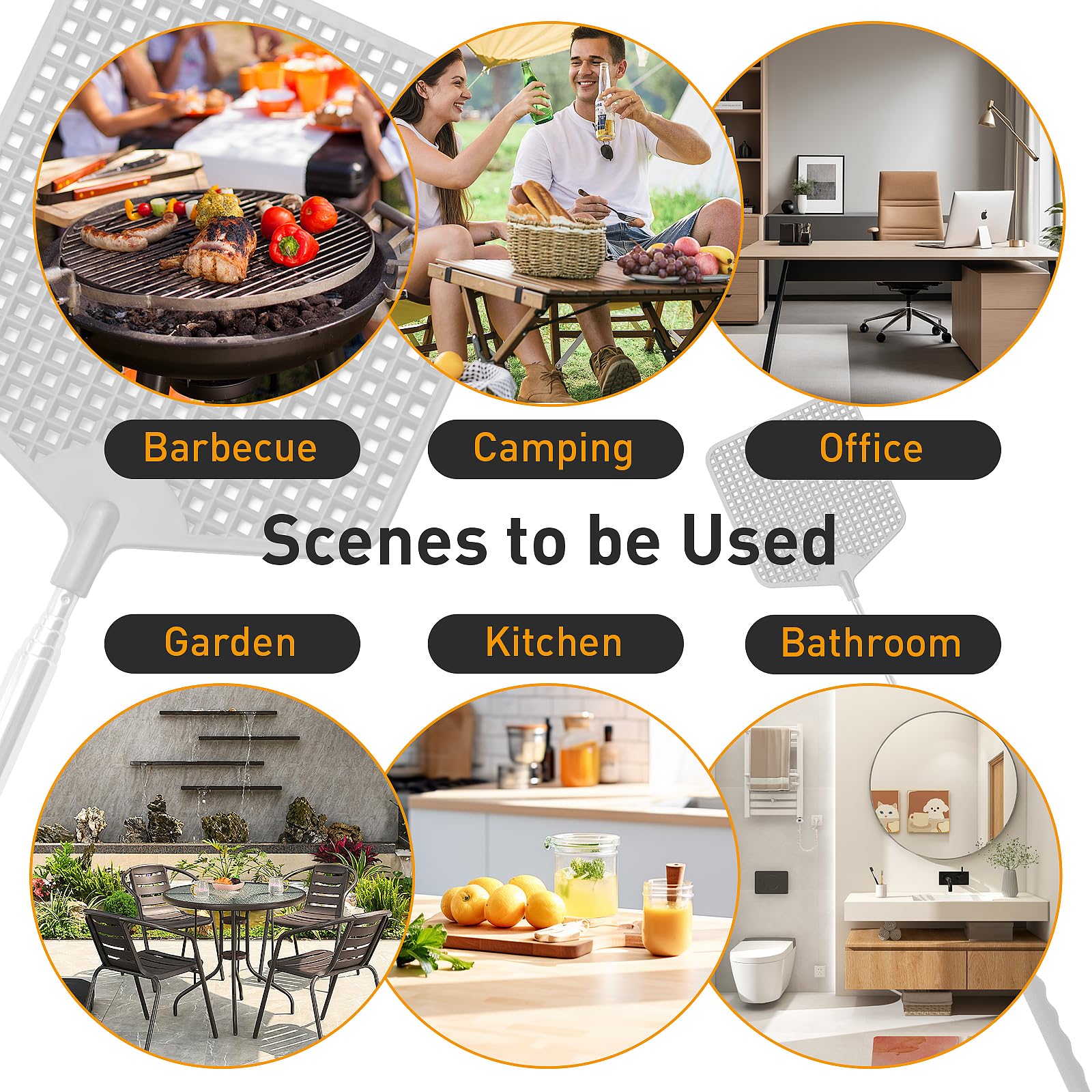 HDAJY versatile fly swatter for home, office, and campsite