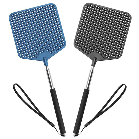 HDAJY telescopic fly swatter 2 pack with extendable paddle for quick reach.