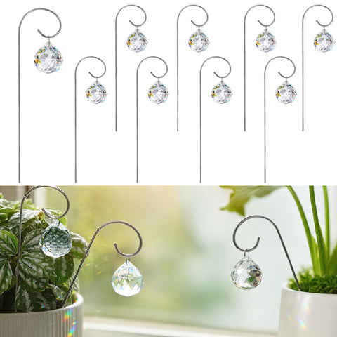 HDCRYSTALGIFTS crystal ball prisms casting rainbow light on a sunny window