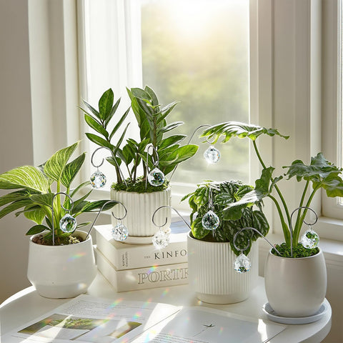 HDCRYSTALGIFTS garden decor accents adding shimmer to a balcony