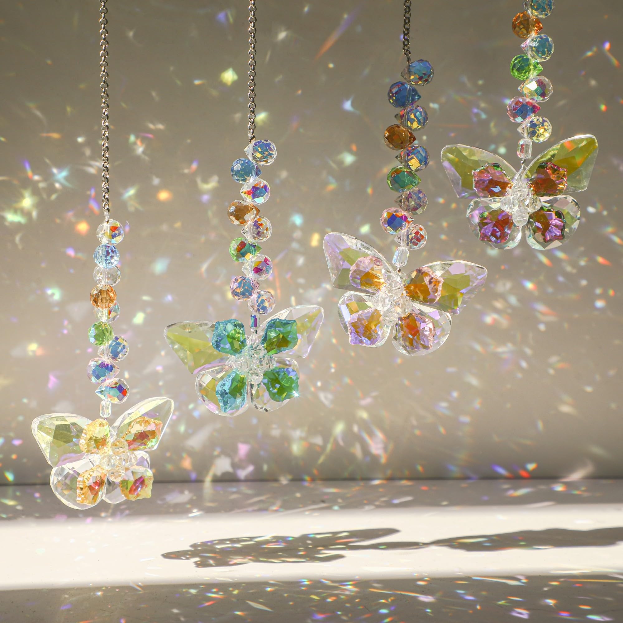 HDCRYSTALGIFTS hanging crystals fit windows with easy installation.
