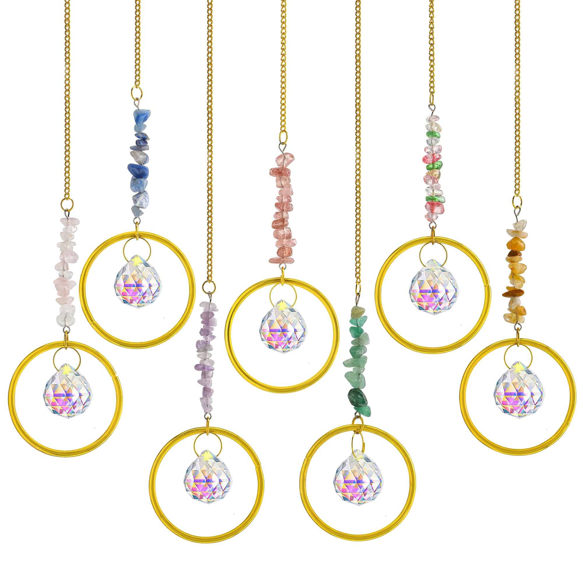 HDCRYSTALGIFTS 12in hanging length showcases crystal beauty in sunny spaces.