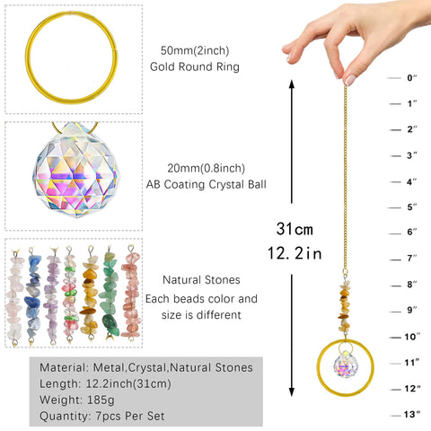 HDCRYSTALGIFTS 20mm prism disperses light into sparkling colors.