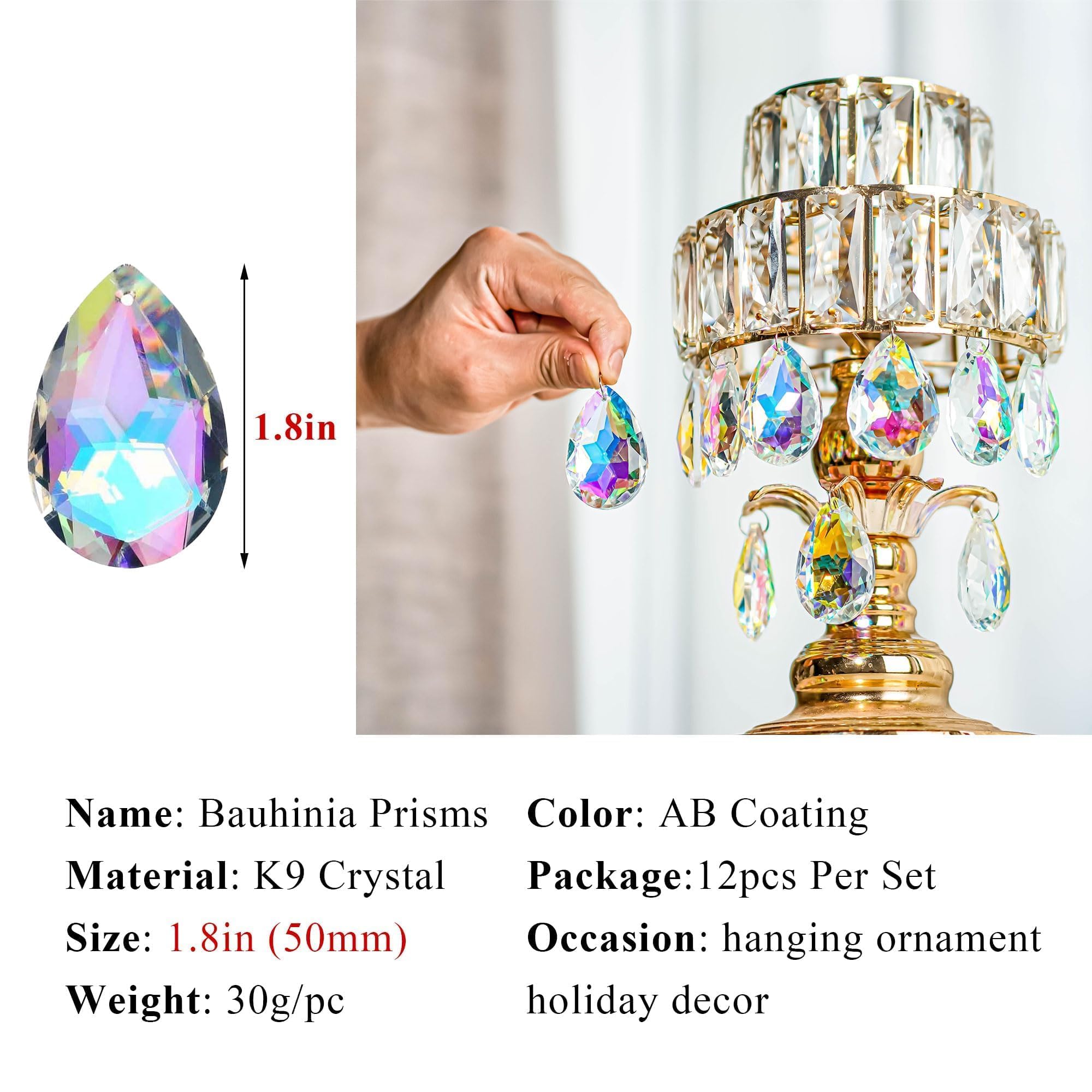 HDCRYSTALGIFTS Bauhinia pendants add colorful sparkle to weddings and holiday decor