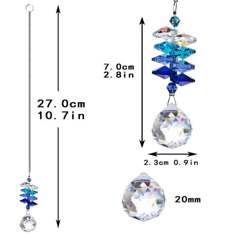 HDCRYSTALGIFTS bottom bead reflects rainbow light across walls and ceilings