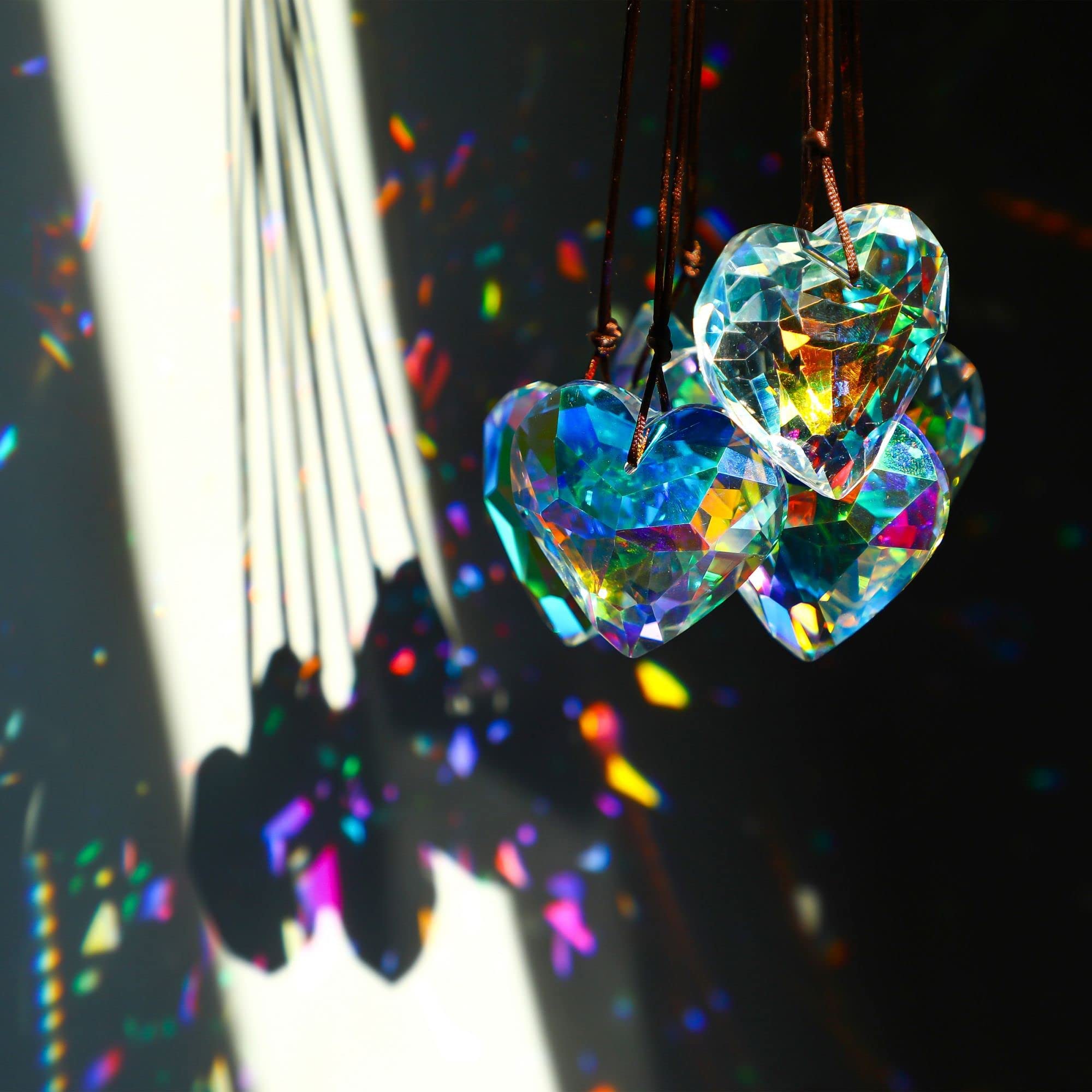 HDCRYSTALGIFTS brown strings included for easy hanging