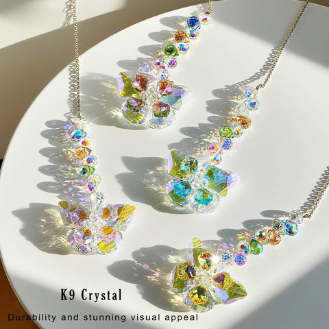 HDCRYSTALGIFTS four-piece set adds color to gardens along sunny days.