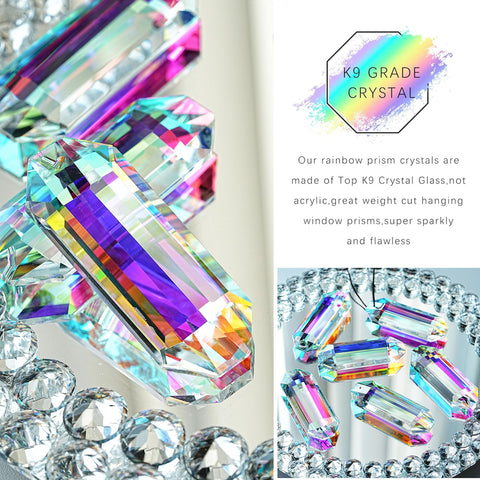 HDCRYSTALGIFTS car charm crystal prism adds colorful flair