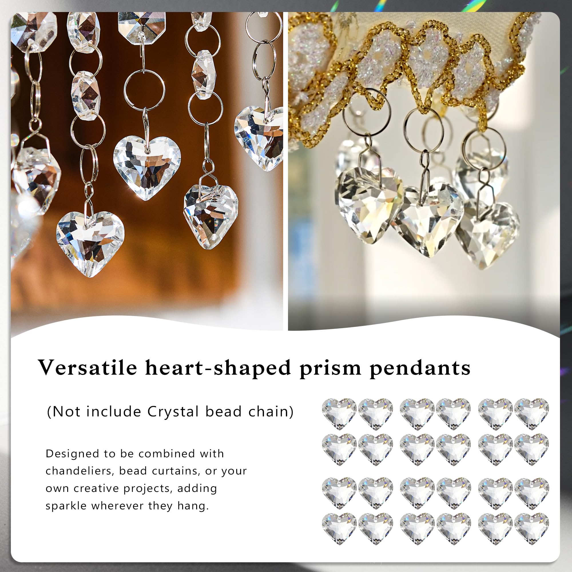 HDCRYSTALGIFTS chandelier crystal hearts 20mm elegant room accents
