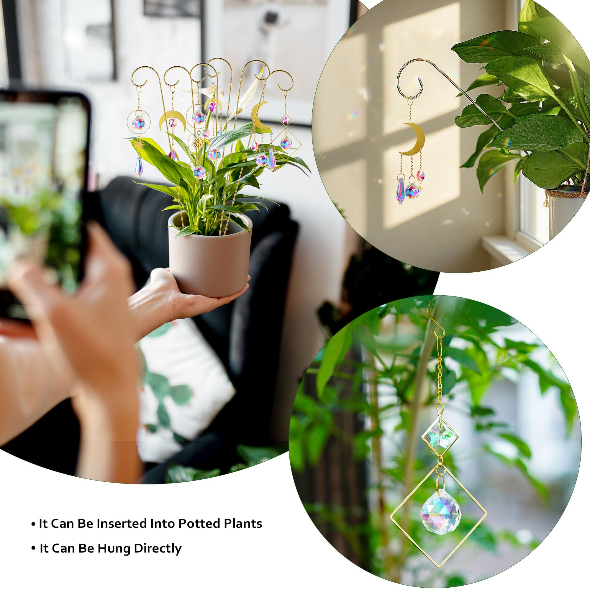 HDCRYSTALGIFTS gift-pack suncatchers for plant lovers