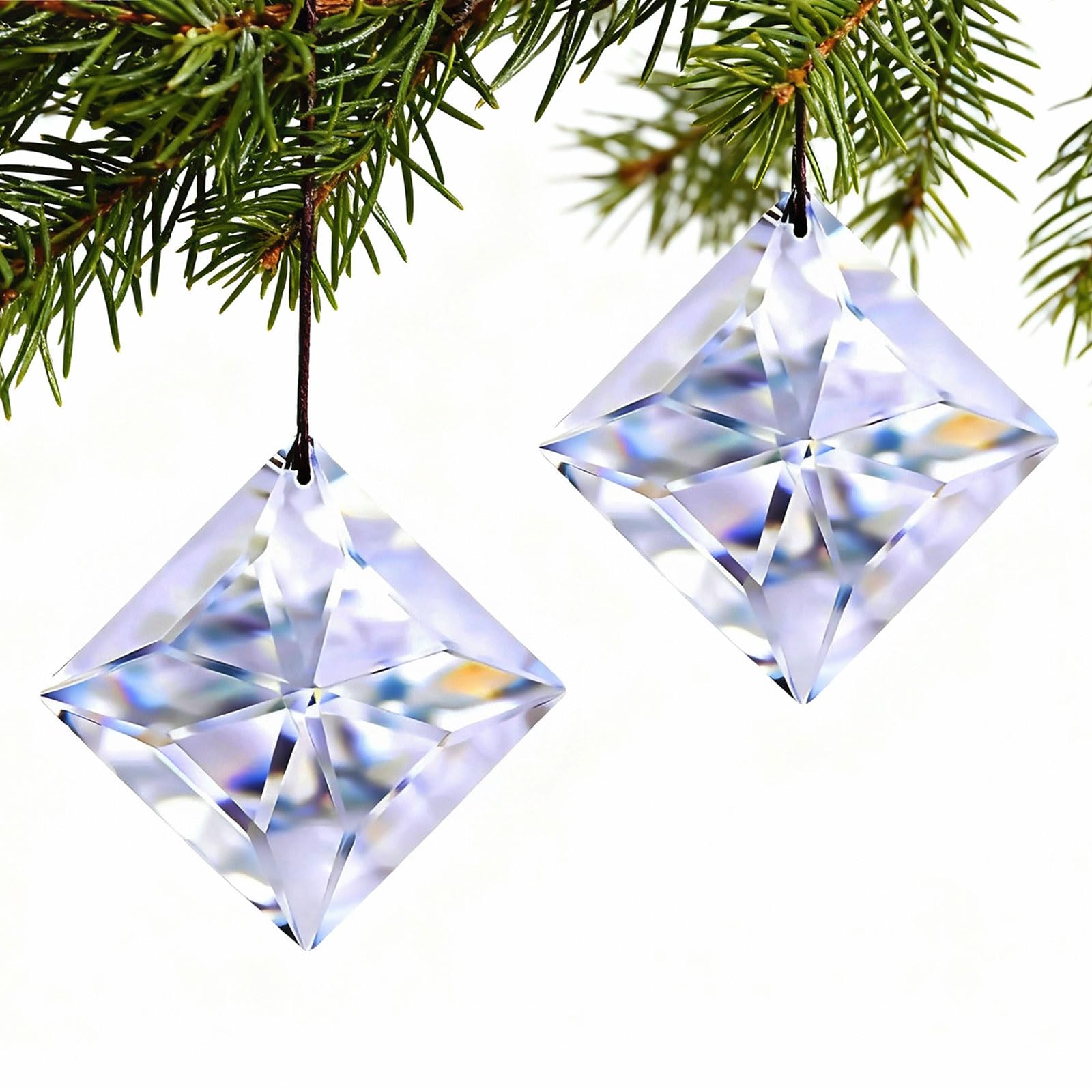 HDCRYSTALGIFTS sun catcher for Christmas tree decoration adds festive sparkle