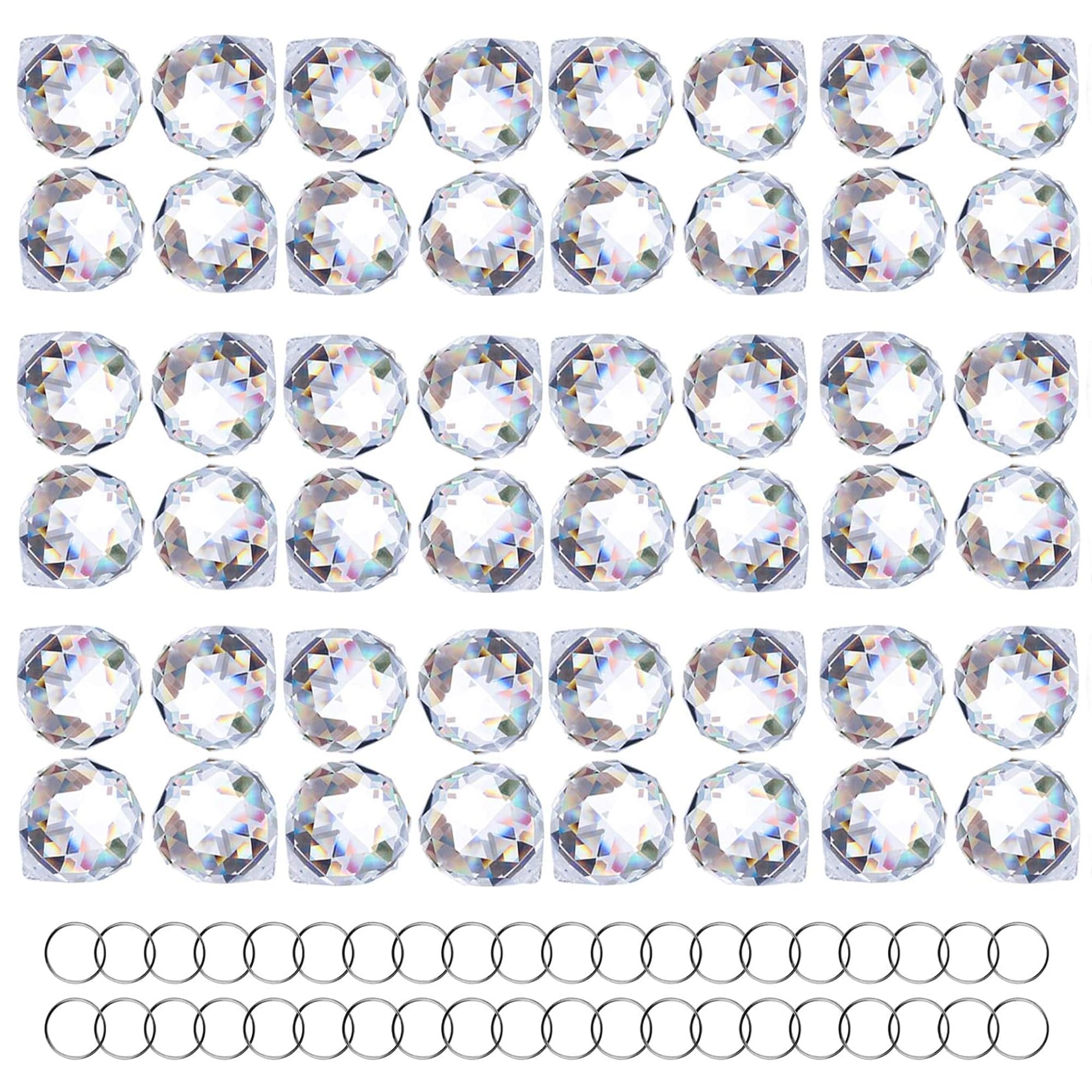 HDCRYSTALGIFTS clear crystal ball 20mm for bright rainbow reflections in sunlight.