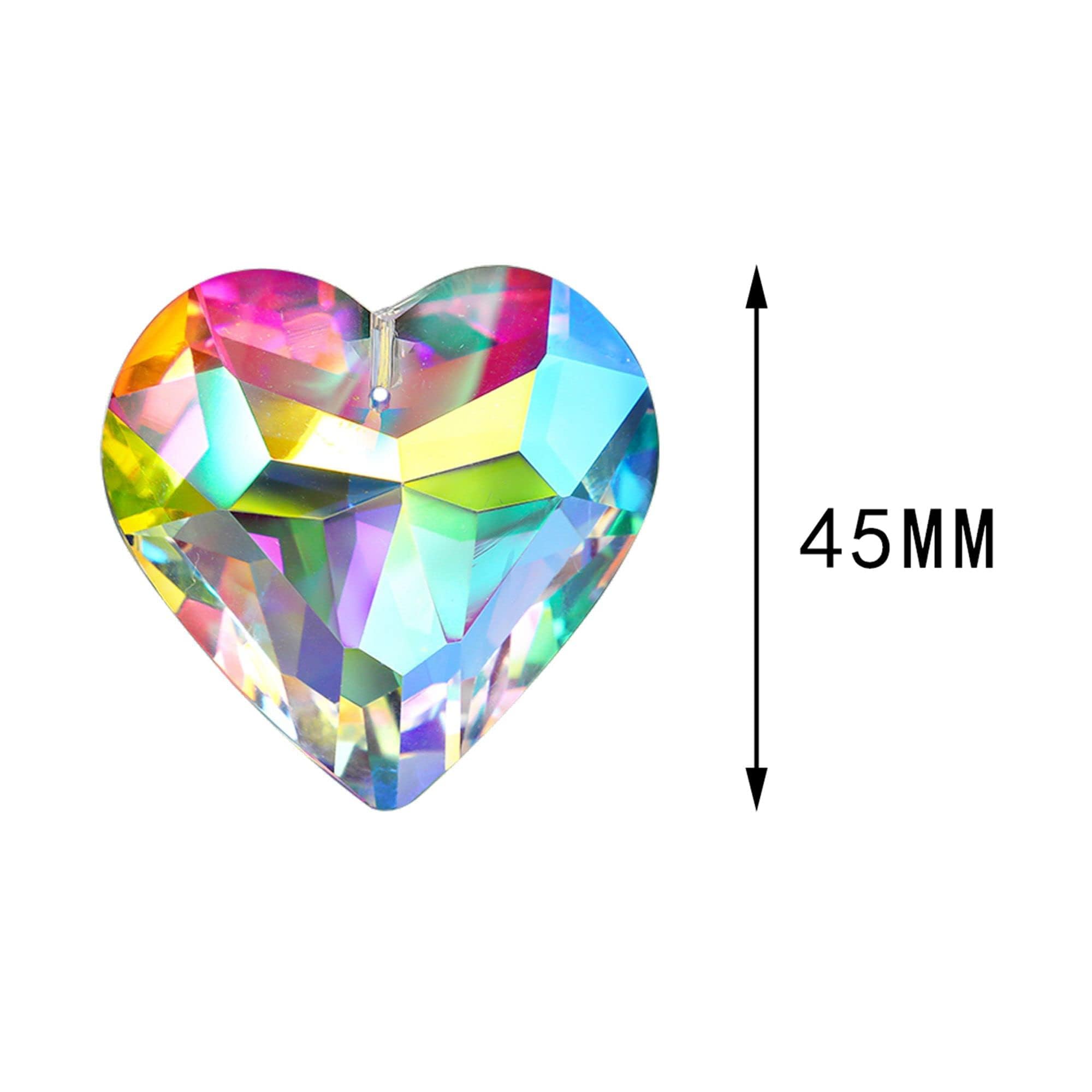 HDCRYSTALGIFTS colored crystal heart beads with cords elevate window decor
