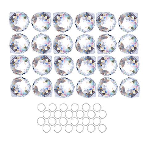 HDCRYSTALGIFTS crystal ball prism captures sunlight and creates rainbow reflections in a window.