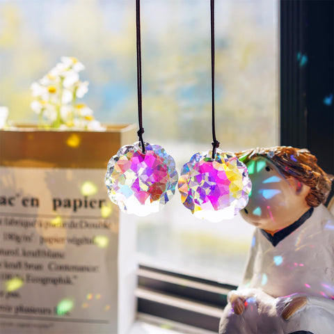 HDCRYSTALGIFTS Datura prism sparkling when sun shines through.