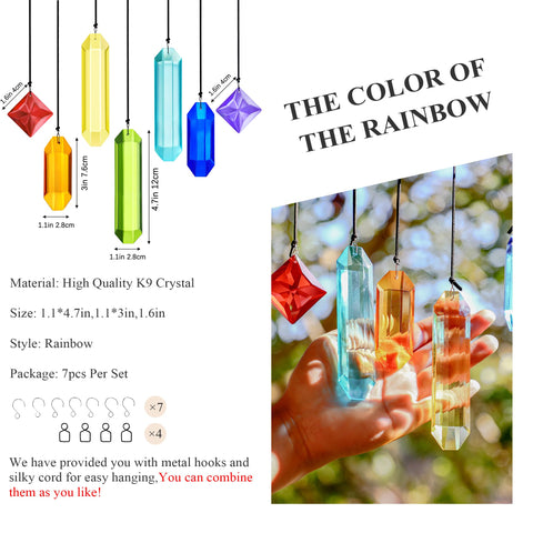 HDCRYSTALGIFTS crystal prisms size M 3in for enhanced light effects