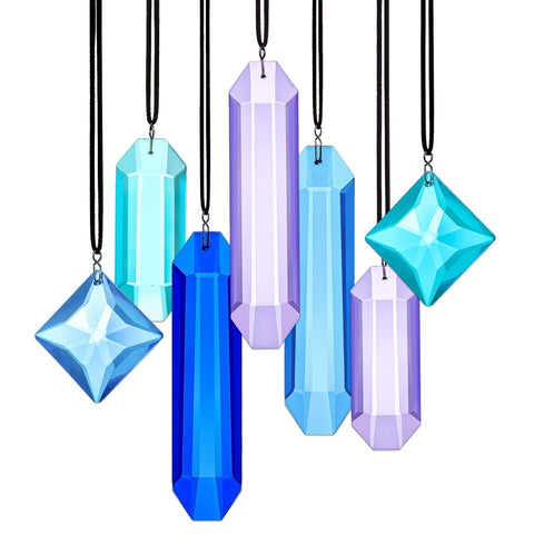 HDCRYSTALGIFTS Crystal Prisms Sun Catcher Blue Dreams casts rainbows in sunny windows.
