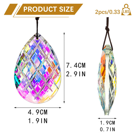 HDCRYSTALGIFTS 3-inch AB prism creates vibrant rainbows in sunlight.