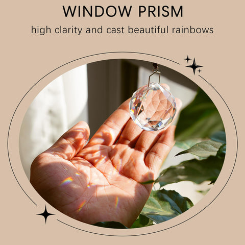 HDCRYSTALGIFTS crystal suncatcher window display enhances interior sparkle.