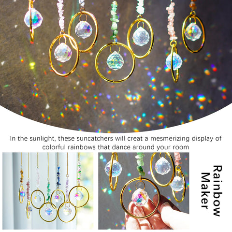 HDCRYSTALGIFTS Garden and window decor adds romantic reflective touches.