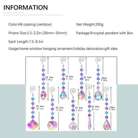 HDCRYSTALGIFTS hanging crystal beads set for elegant home decor and shine