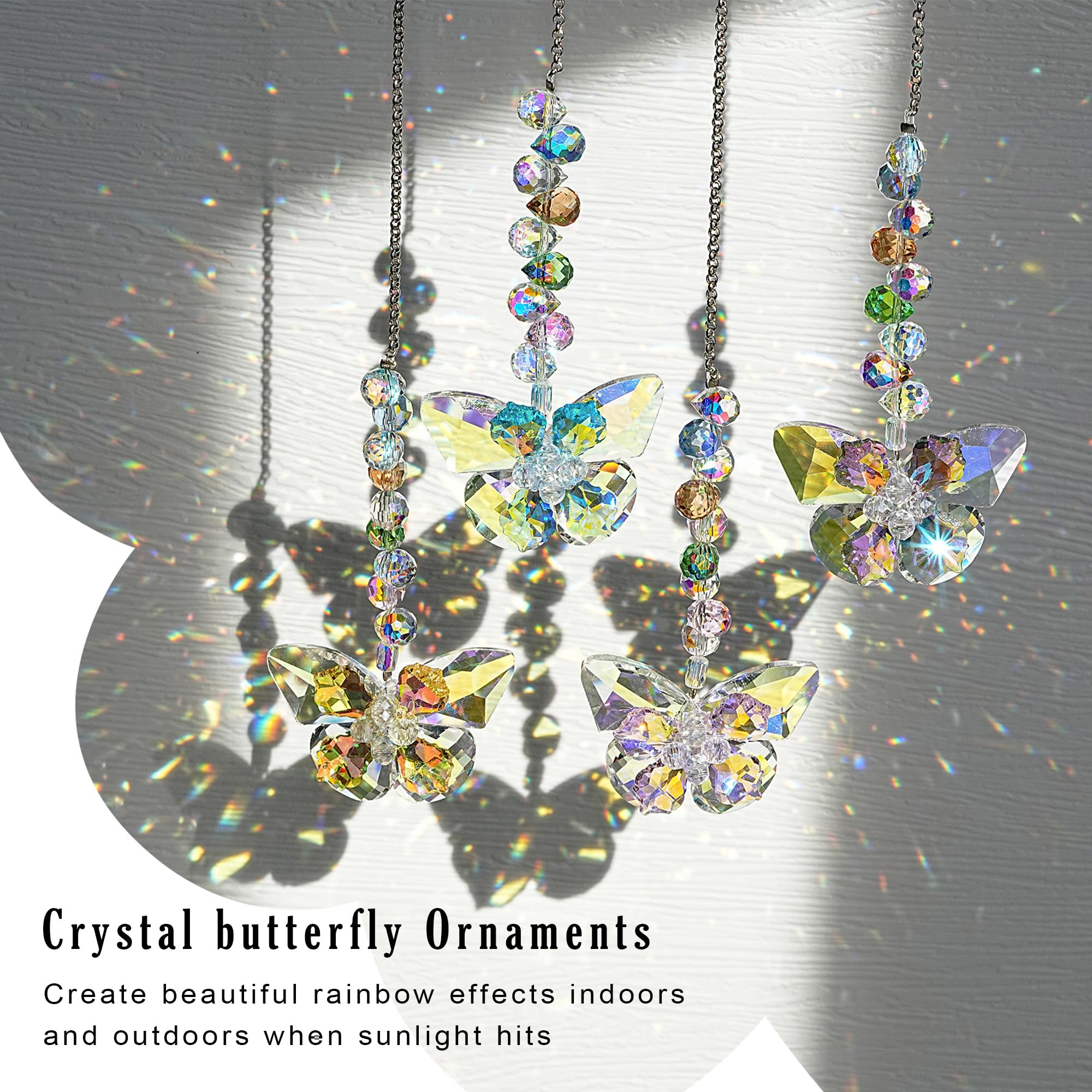 HDCRYSTALGIFTS rainbow-maker suncatchers spark visual color in rooms.
