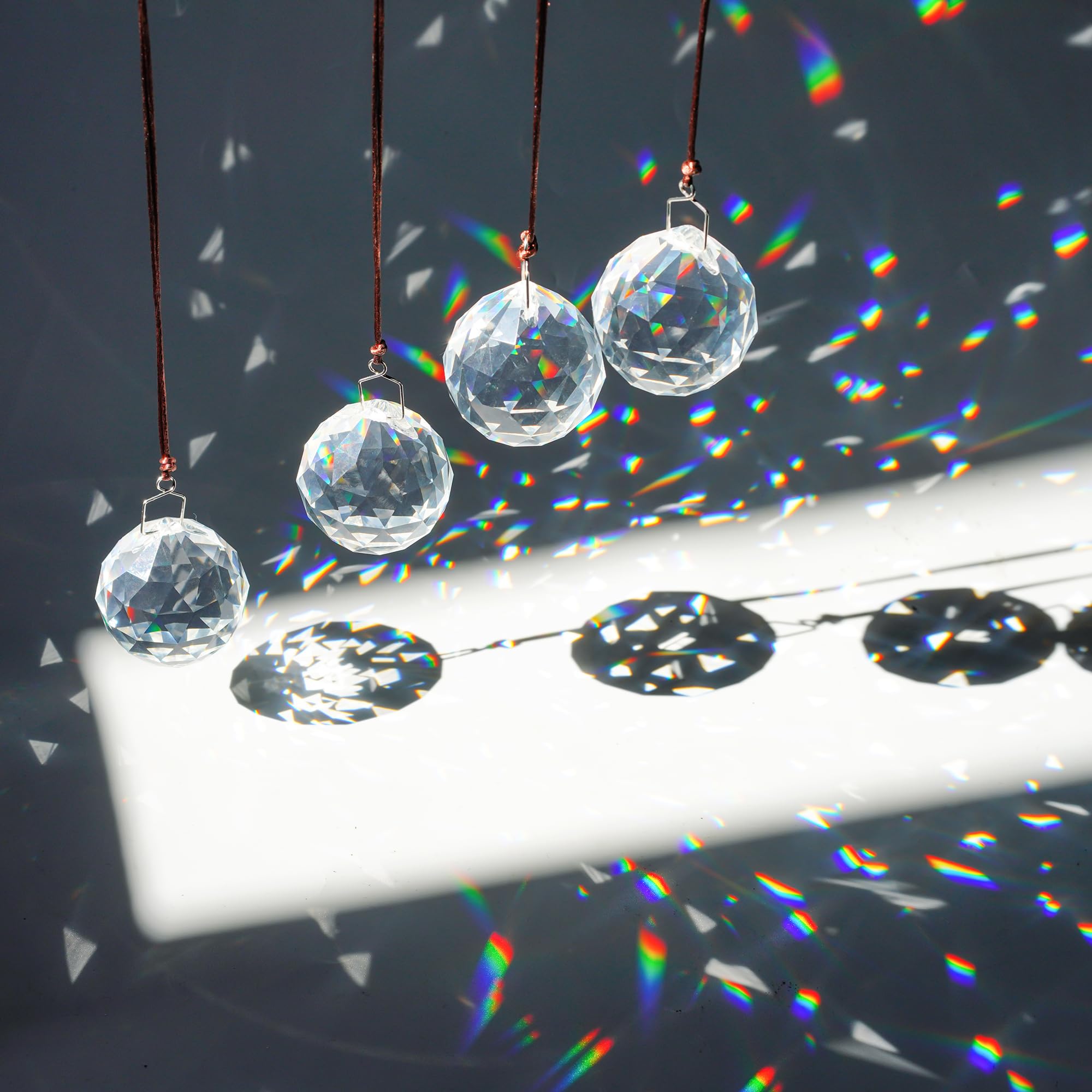 HDCRYSTALGIFTS hanging crystal prism with a top hole for easy DIY decor.
