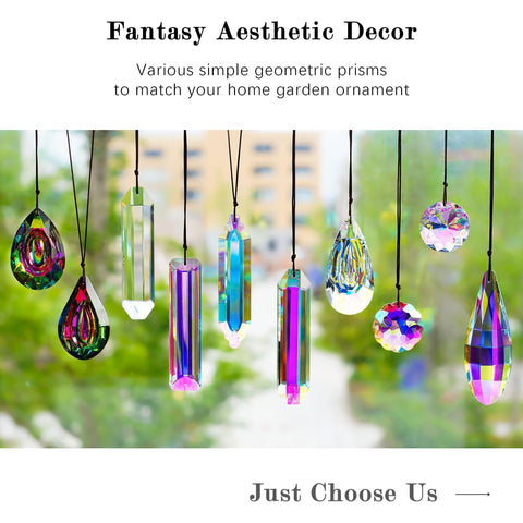 HDCRYSTALGIFTS hanging suncatcher window ornament catches sunlight.