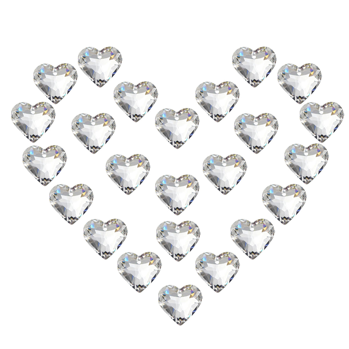 HDCRYSTALGIFTS heart prisms suncatchers 20mm sparkle in sunlight