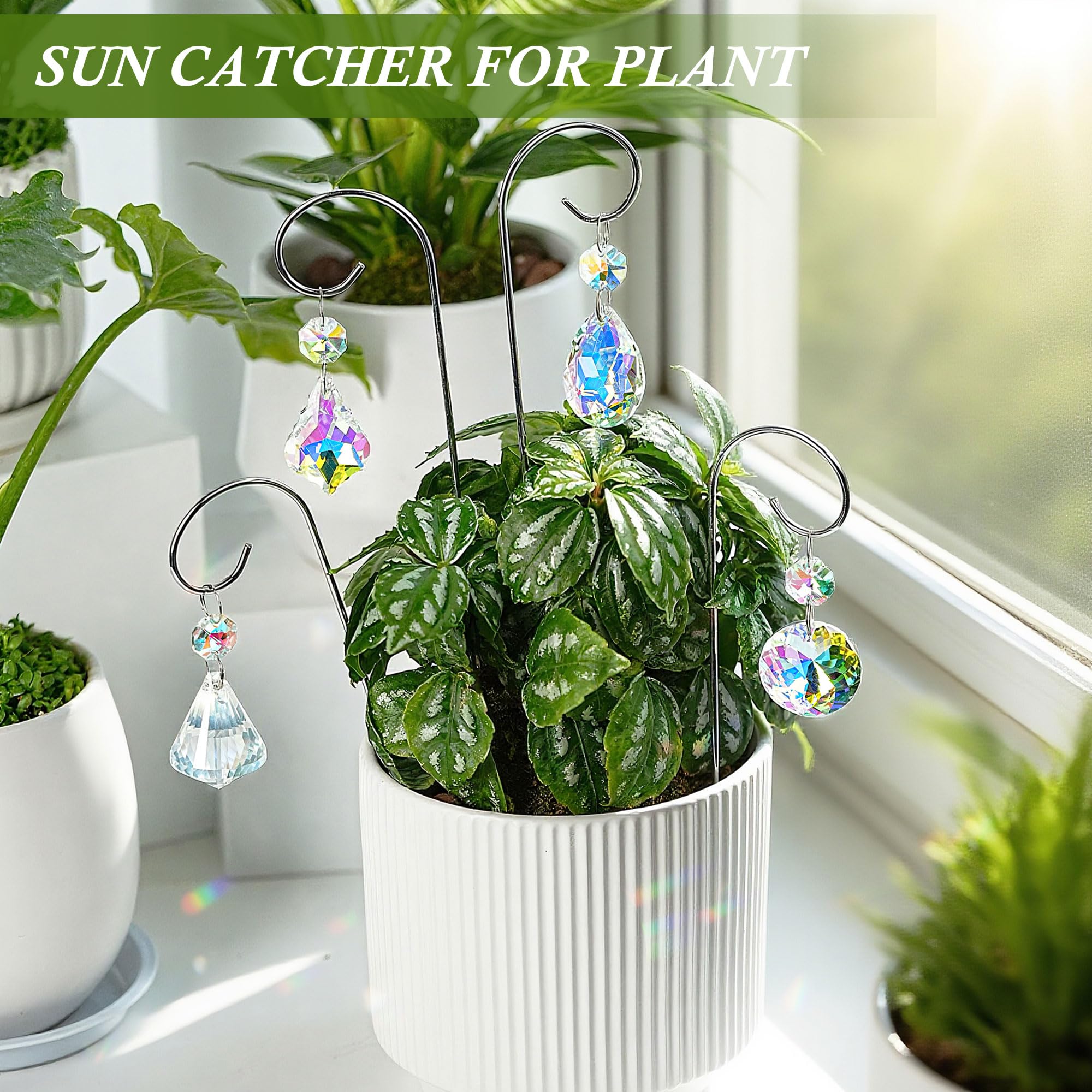 HDCRYSTALGIFTS mini terrarium suncatchers add color and movement