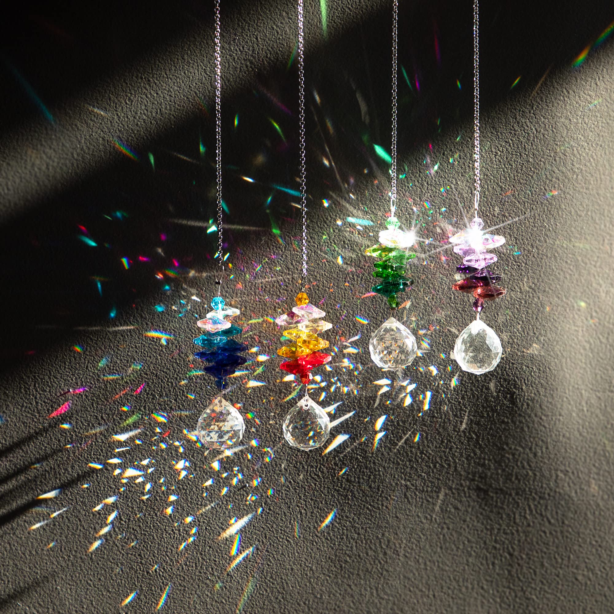 HDCRYSTALGIFTS octagon crystal bead pendant enhances window decor with sparkle