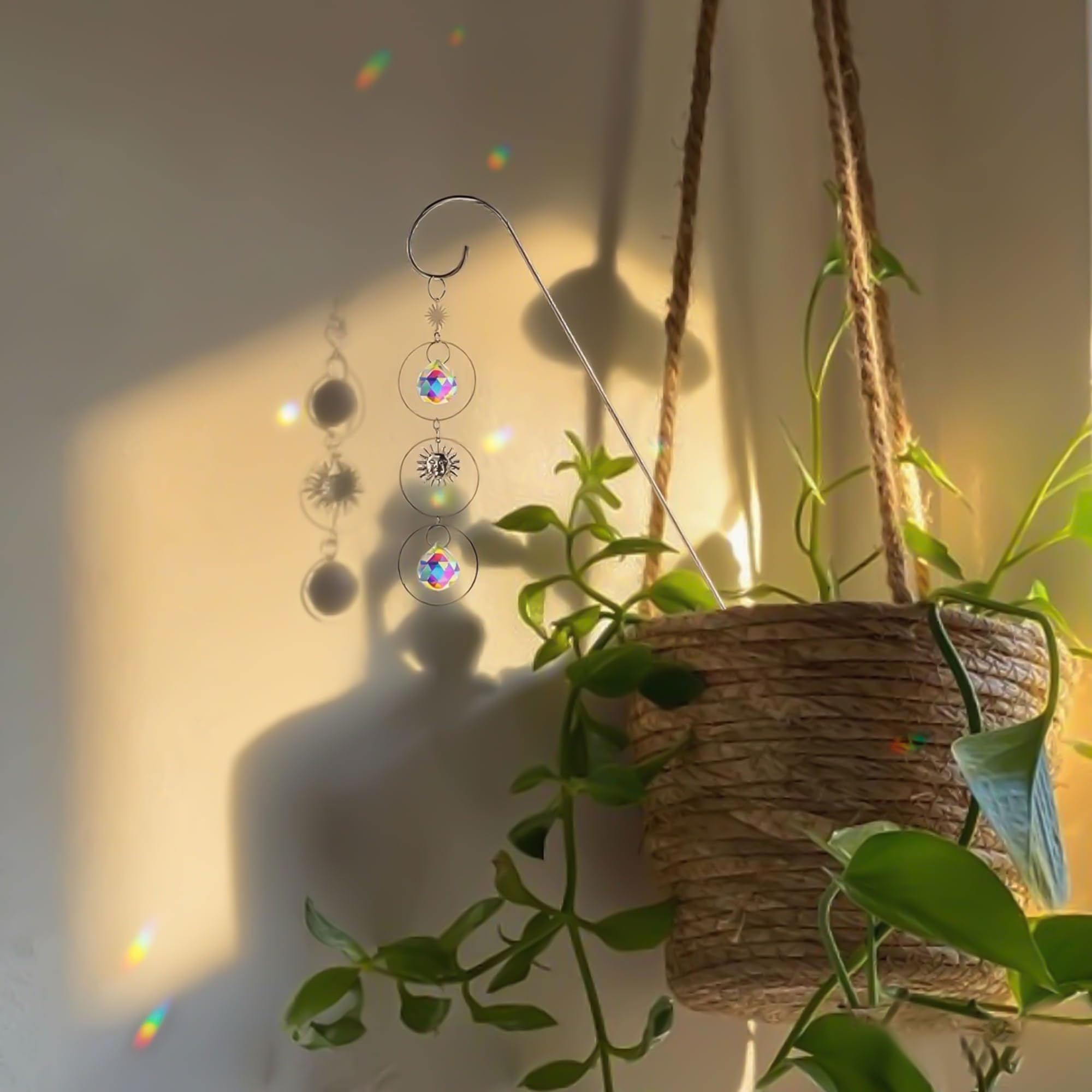 HDCRYSTALGIFTS plant stake trellis elevates potted plants toward sunlight.