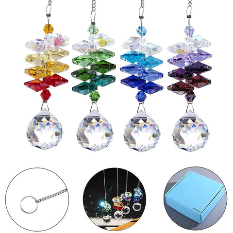 HDCRYSTALGIFTS rainbow maker pendant set brings colorful light indoors