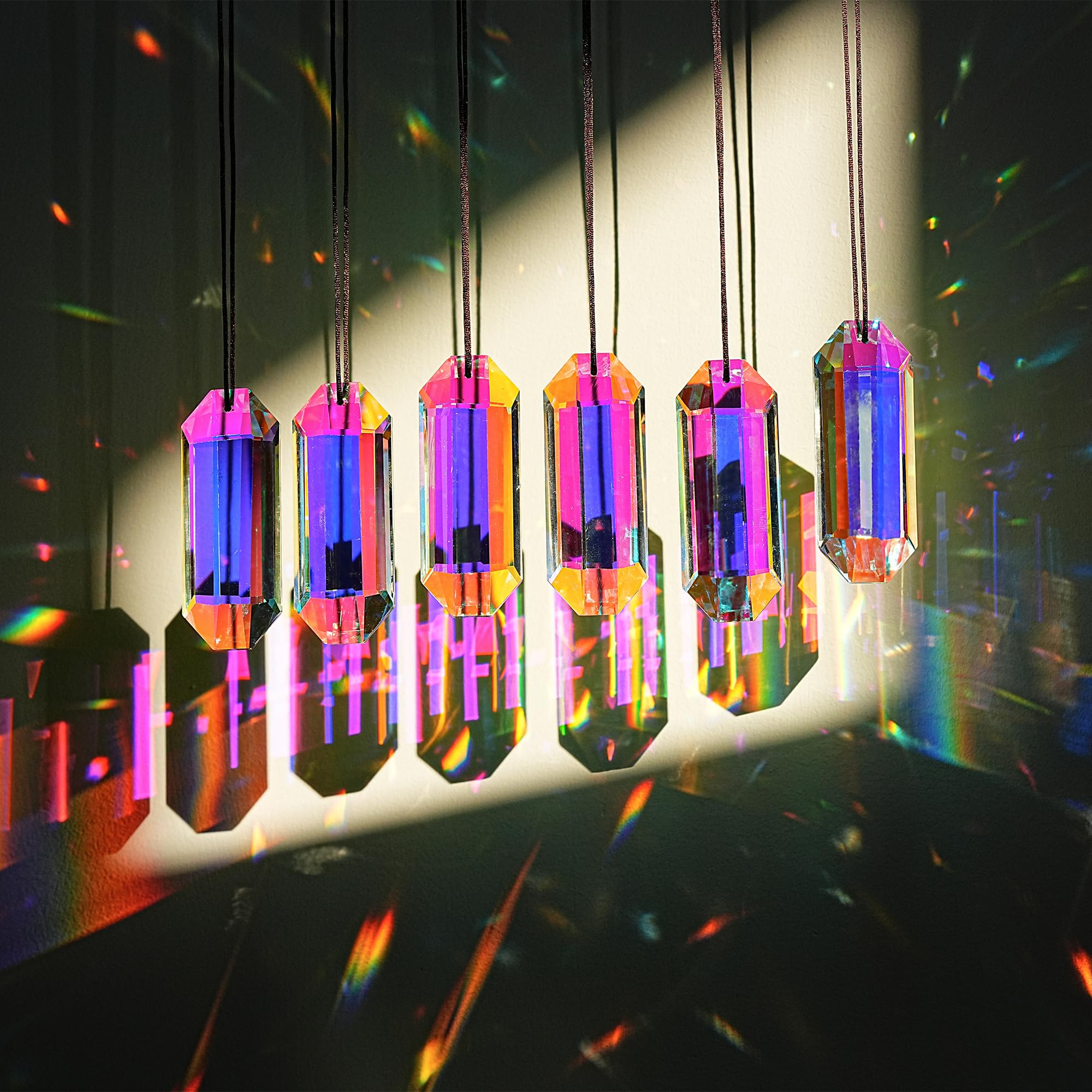 HDCRYSTALGIFTS rainbow prism chandelier ornament adding colorful sparkle to rooms