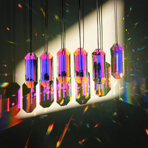 HDCRYSTALGIFTS rainbow prism chandelier ornament adding colorful sparkle to rooms