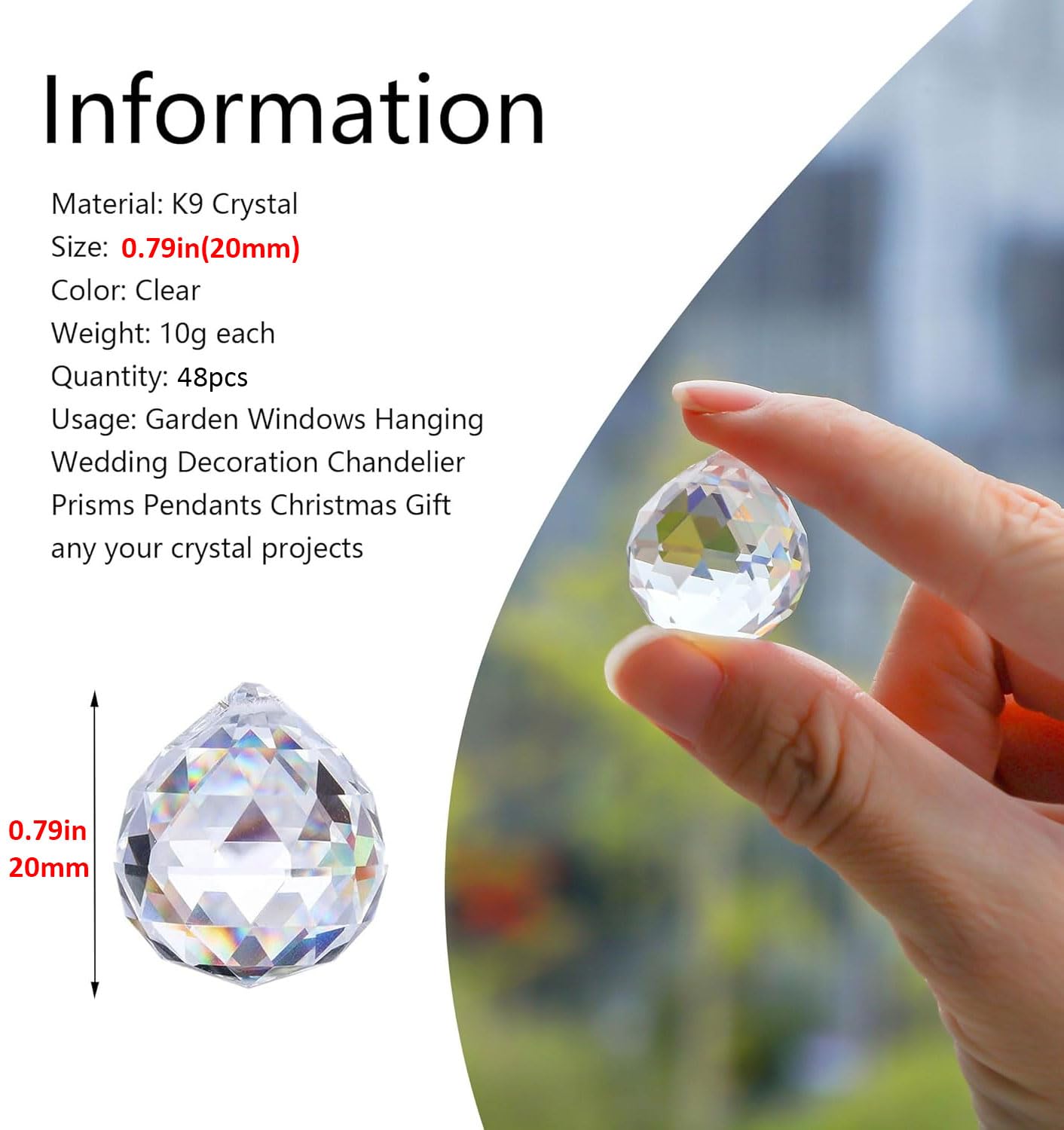 HDCRYSTALGIFTS rainbow sun catcher crystals brighten windows with colorful light.