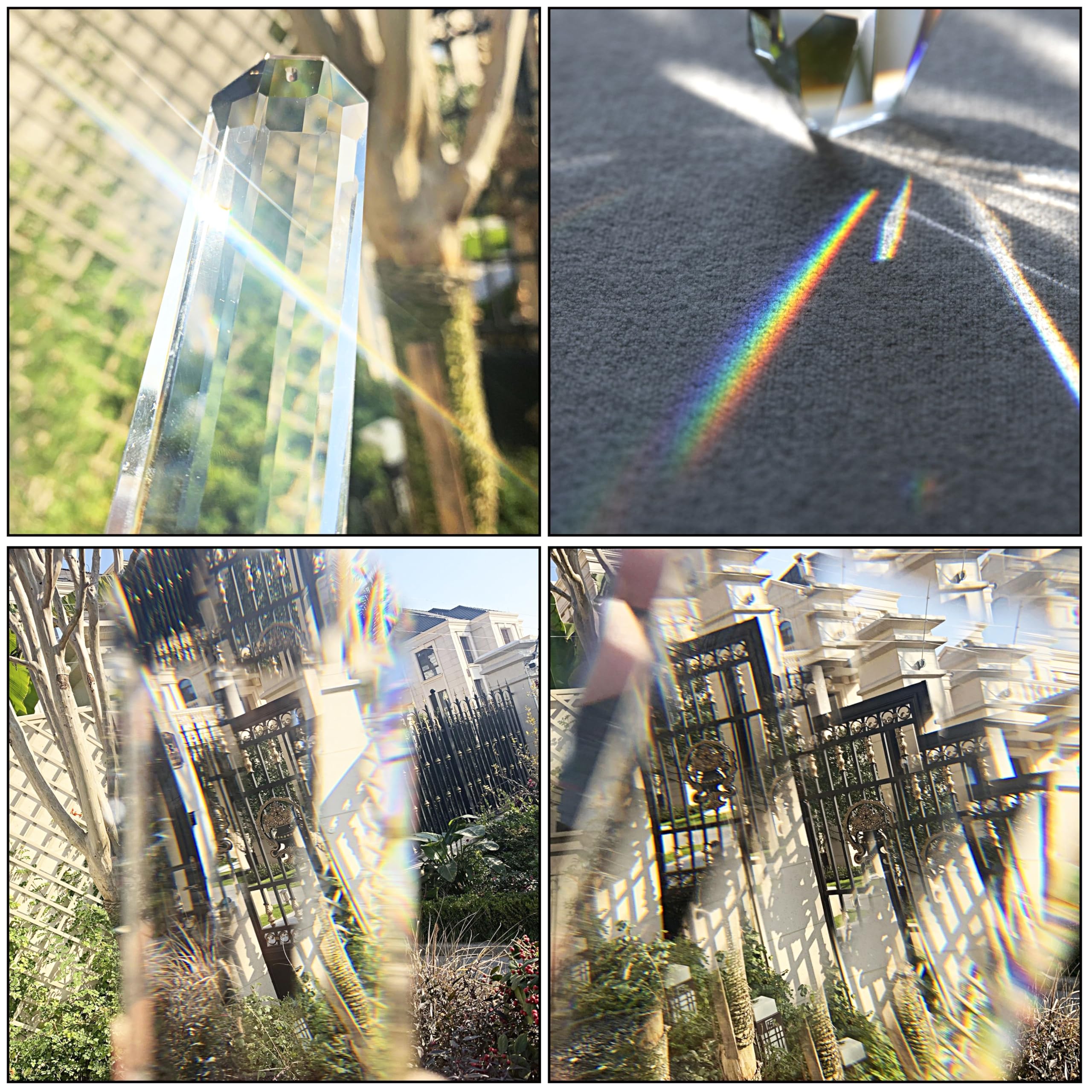 HDCRYSTALGIFTS large 120mm suncatcher set includes hooks and cords