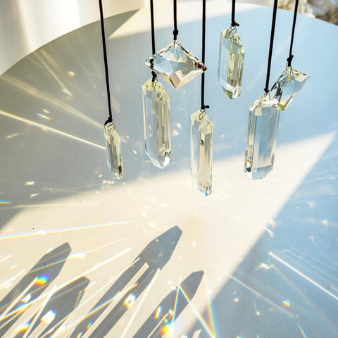 HDCRYSTALGIFTS crystal sun catcher with hook for quick hanging setup