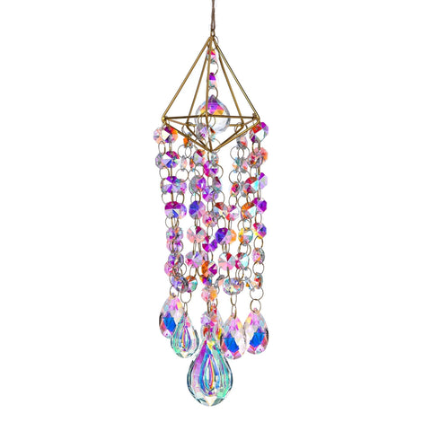 HDCRYSTALGIFTS wind chime style suncatcher for garden or balcony
