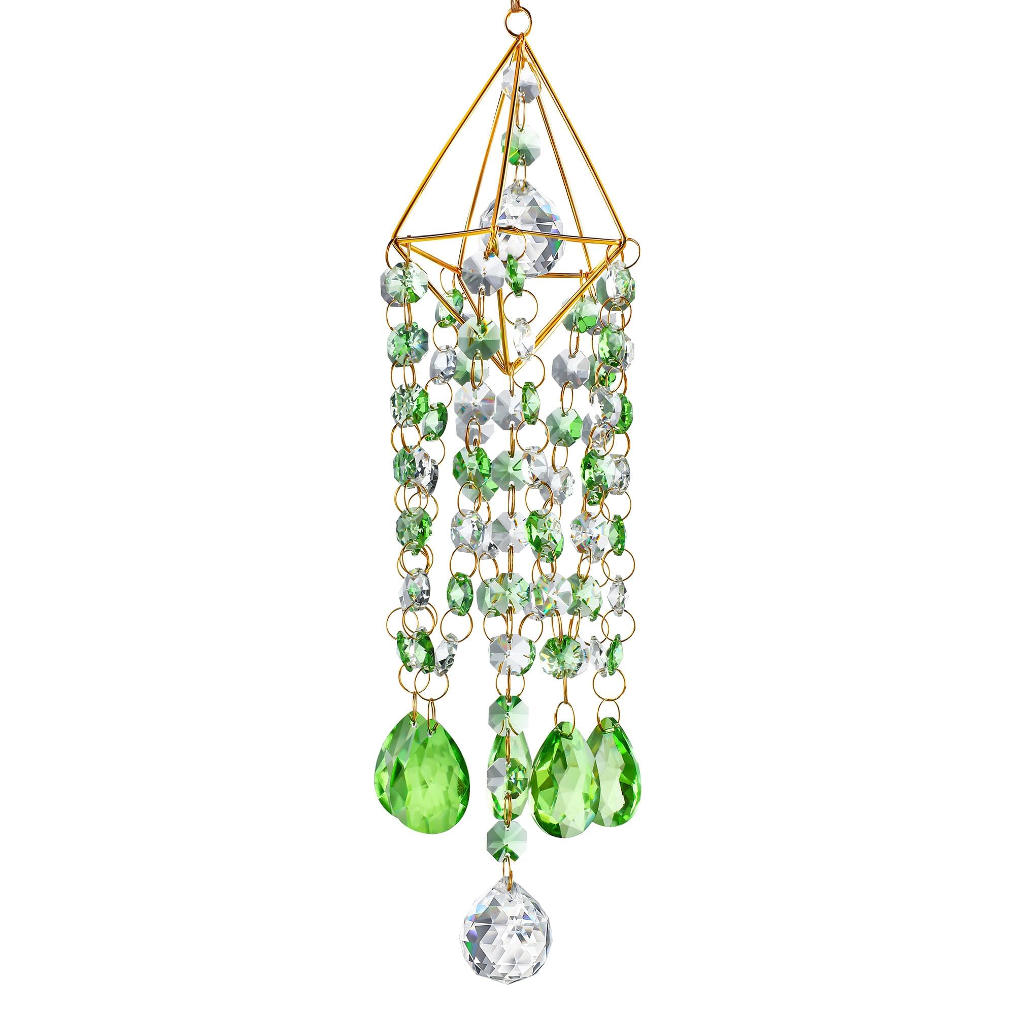 HDCRYSTALGIFTS crystal wind chimes add outdoor ambiance