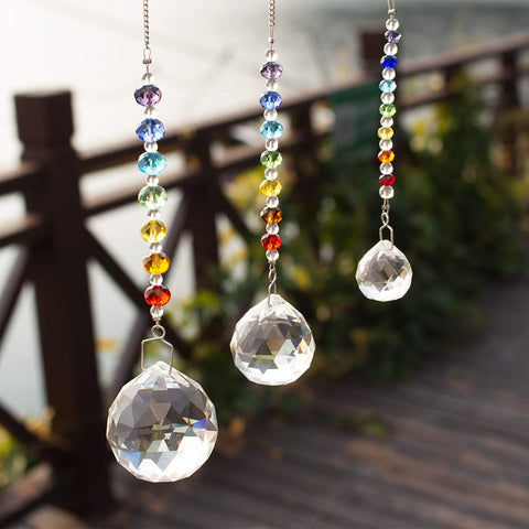 HDCRYSTALGIFTS window decor rainbow prisms adds festive light to interiors.