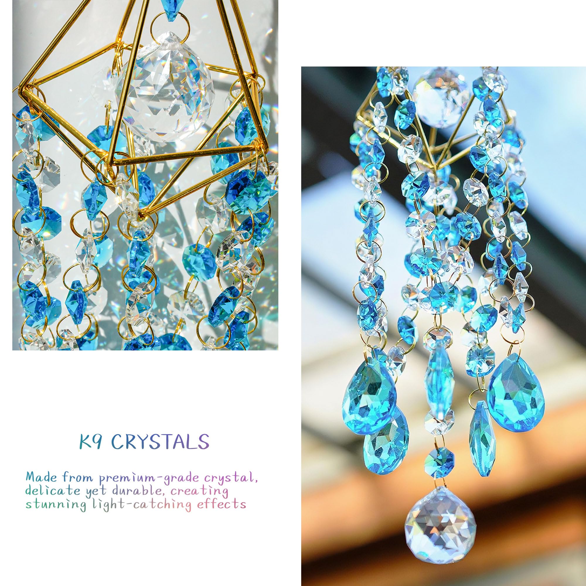 HDCRYSTALGIFTS window display suncatcher brightening a room with light