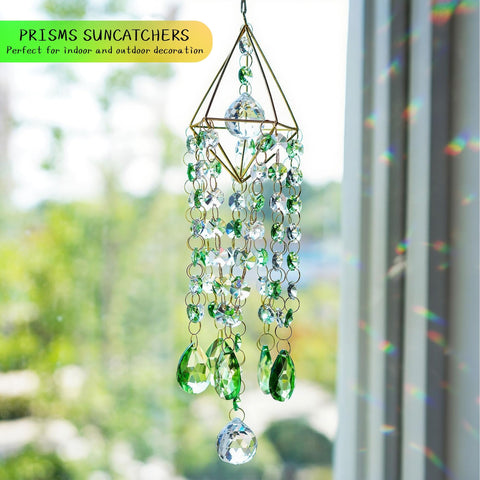 HDCRYSTALGIFTS suncatcher mounted for window display
