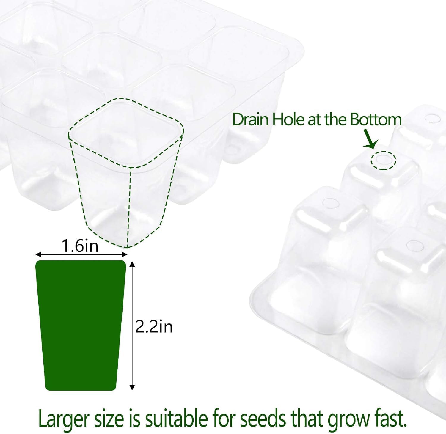 Hdeoops 72-cell seed starter kit for starting multiple varieties.