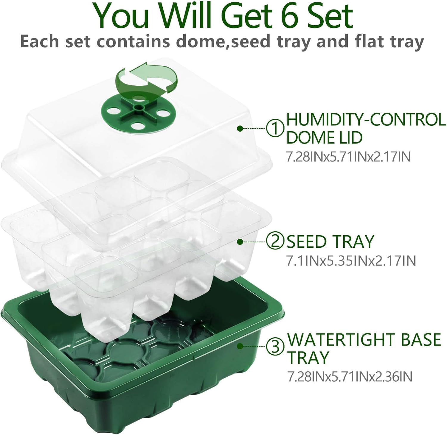 Hdeoops humidity dome with adjustable vents for precise climate control.