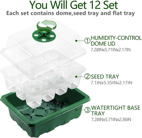 Hdeoops humidity dome with adjustable vents for precise seedling humidity control.