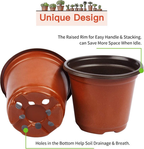 Hdeoops 100-pack seed starting pots ideal for transplanting and nursery cultivation