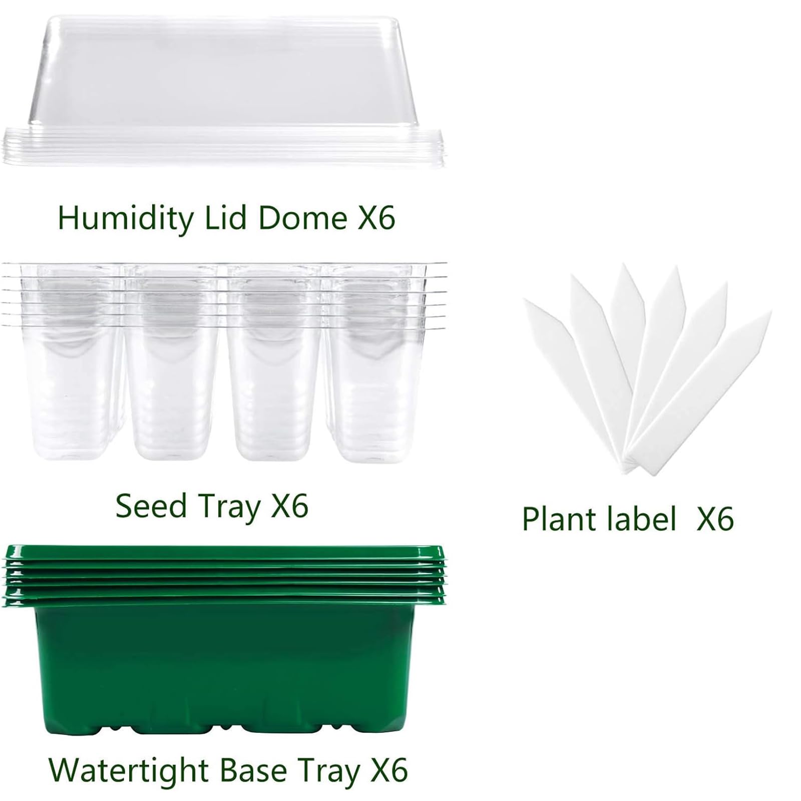 Hdeoops seed tray bottom drain holes prevent oversaturation for healthy seedlings.