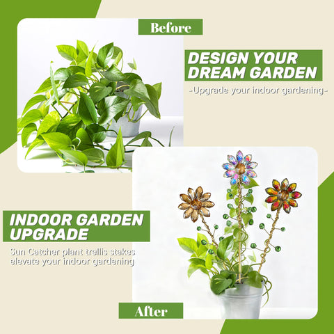 H&D HYALINE & DORA gold trellis supports stable display for small pots