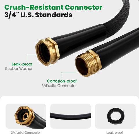 HDKing all-weather temperatures hose stays flexible in extreme weather.